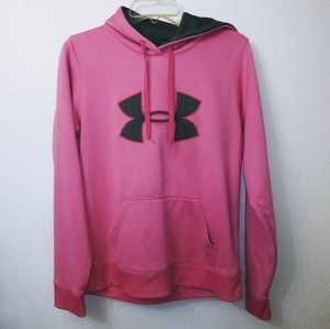 Under Armour Semi Fitted Hoodie Pink Medium